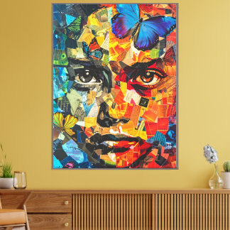 30" x 40" Kleurportret Canvasprint met Omlijsting Canvas Afdruk