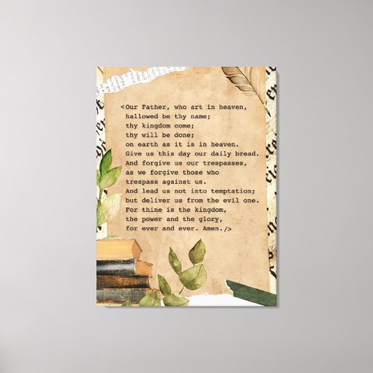 30 x 40 toile Imprimer - La prière du Seigneur (Recto)