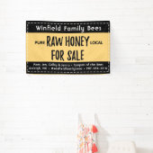 30 x 48" Boerenmarkt Honing Tafel Banner Geel (Insitu)