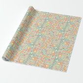 30 x 60 ft Gift wrapping papier zigzag abstract (Uitgerold)
