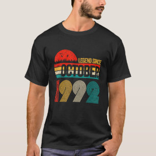 30 Years Old Legend Since October 1992 30th Birth T-shirt