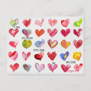 30 ZO BLIJ Valentijn Harten Briefkaart