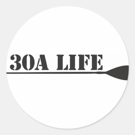 30A LIFE "DE WATERMAN" RONDE STICKER (Voorkant)