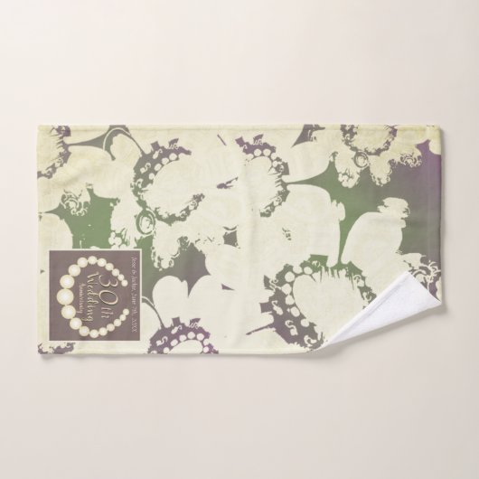 30e/12e anniversaire de perles (Serviette à main)