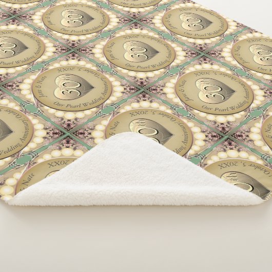 30e/12e Pearl Jubileum Sherpa Blanket Sherpa Deken (3/4)