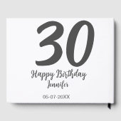 30e anniversaire ajouter nom date année noir modèl (Verso)