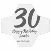 30e anniversaire ajouter nom date année noir modèl (Plat)