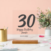 30e anniversaire ajouter nom date année noir modèl (Mariage)