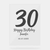30e anniversaire ajouter nom date année noir modèl (Recto)