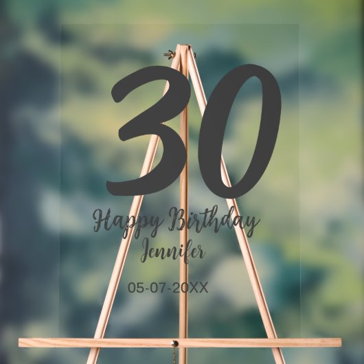 30e anniversaire ajouter nom date année noir modèl (Neutre)