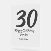 30e anniversaire ajouter nom date année noir modèl (Angle)