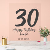 30e anniversaire ajouter nom date année noir modèl (Mariage)