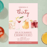 30e anniversaire Aquarelle Cocktails Invitation<br><div class="desc">Célébrez dans le style avec cette invitation chic de Zazzle à l'occasion de ses 30 ans, avec d'élégantes aquarelles illustrant des cocktails colorés. Parfait pour une fête marquant, ce design moderne donne le ton d'une fête festive et amusante. Customisez avec les détails de votre événement pour créer une invitation unique...</div>