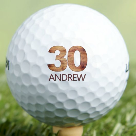 30e anniversaire balles de golf 30 ans golfer cade