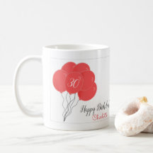30e anniversaire ballon rose tasse à café