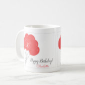 30e anniversaire ballon rose tasse à café (Devant gauche)