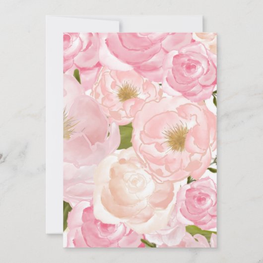 30e anniversaire Belle Invitation Florale, (Dos)