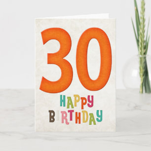 30e anniversaire Bonne carte d'anniversaire Concep