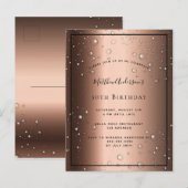 30e anniversaire bronze brun noir bulle invitation (Devant / Derrière)