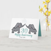 30e anniversaire de la mariage perle carte d'éléph (Fleur jaune)