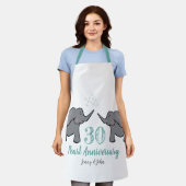 30e anniversaire de la mariage perle tablier d'élé (Porté)