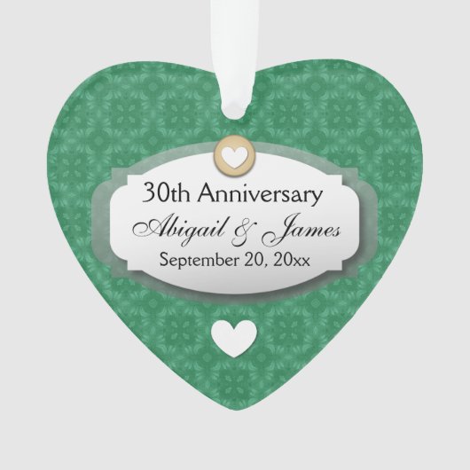30e Anniversaire de Mariage Anniversaire Vert Z08 (devant)