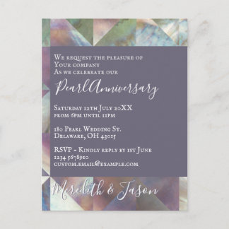 30e anniversaire de Mariage Invitation Pearl moder