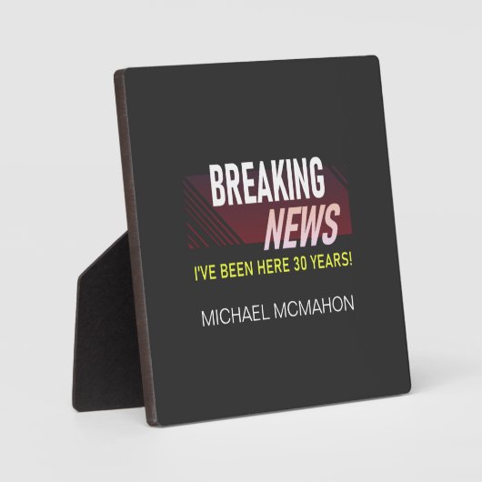 30e anniversaire de travail Plaque de table avec l (Recto)