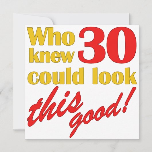 30e anniversaire des invitations (Devant)