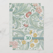 30e anniversaire du mariage Invitations vintages (Devant / Derrière)