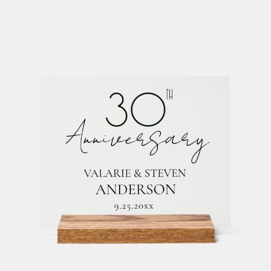 30e anniversaire du Mariage Keepsaké (Recto)