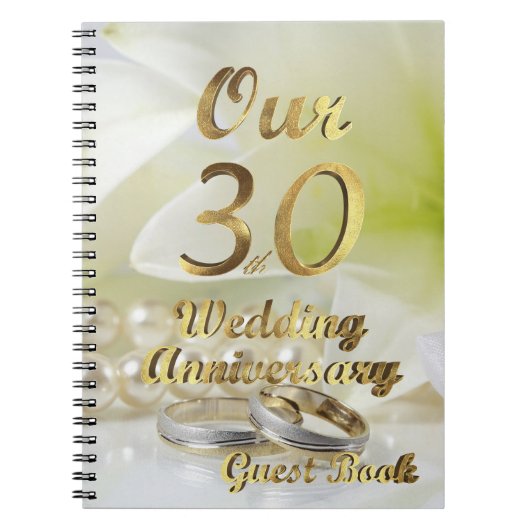 30e anniversaire du Mariage Livre d'or blanc (Devant)