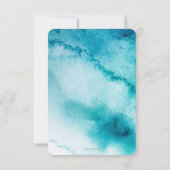 30e anniversaire Eau turquoise invitation (Dos)