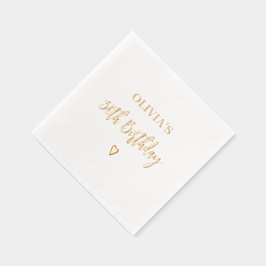 30e anniversaire Elégant Coeur Moderne Or (Droite)