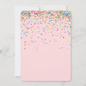 30e Anniversaire Fête confetti Invitation (Dos)