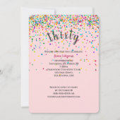 30e Anniversaire Fête confetti Invitation (Devant)
