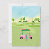 30e Anniversaire Fête Lady Golfer Thème Invitation (Dos)
