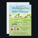 30e Anniversaire Fête Lady Golfer Thème Invitation<br><div class="desc">Cette invitation festive et colorée 30th Birthday Party a un thème Golf et il est parfait pour un Lady Golfer. Il dispose d'un panier de golf avec des clubs de golf sur un terrain de golf. Beaucoup à personnaliser pour rendre approprié pour votre propre événement. Nous avons tous les ingrédients...</div>