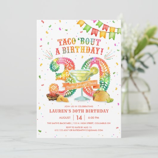 30e anniversaire Fiesta Invitation (Debout devant)