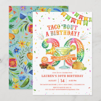 30e anniversaire Fiesta Invitation