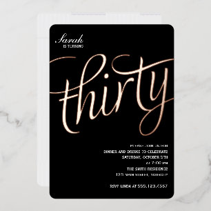 30e anniversaire Foil Invitation