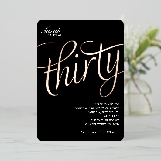 30e anniversaire Foil Invitation (Debout devant)