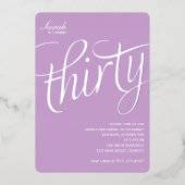 30e anniversaire Foil Invitation (Recto)