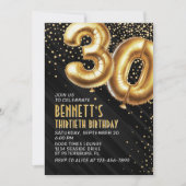 30e anniversaire Gold Black Invitation (Devant)