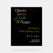 30e anniversaire Golf Cheers Bières Black Gold Wel (Recto)