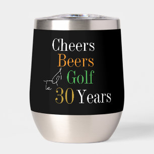 30e anniversaire Golf Party Cheers Bières Black Go