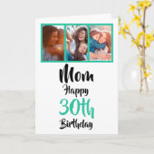 30e anniversaire heureux Maman carte photo collage (Fleur jaune)