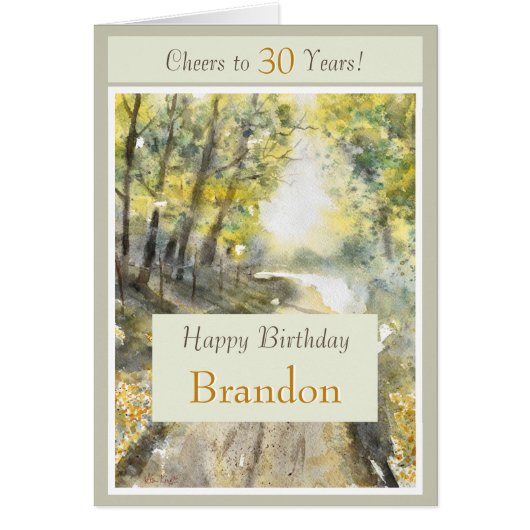 30e anniversaire heureux Personnaliser la carte de (Devant)