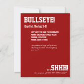 30e anniversaire - Invitation à Bullseye cible (Dos)