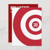 30e anniversaire - Invitation à Bullseye cible (Devant / Derrière)